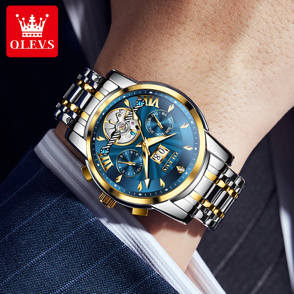 OLEVS Men Watches Luxury Fashi - Mens Mechanical Watch recension och pris