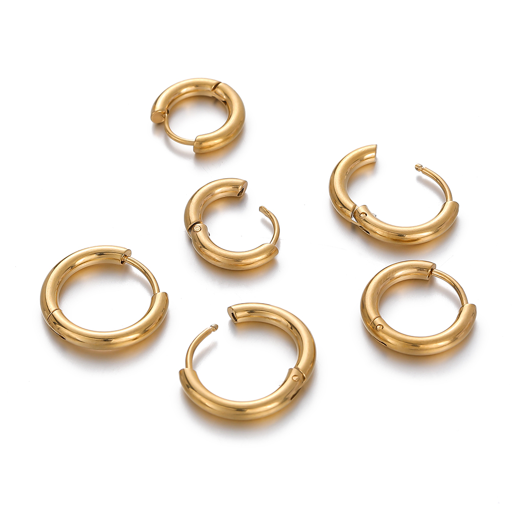 2Pcs 8-18mm Stainless Steel Ro - Hoop Earrings recension och pris