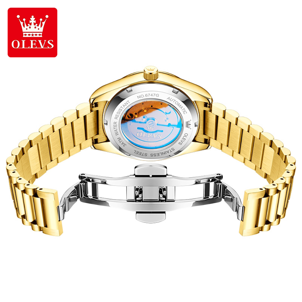 OLEVS 6747 luxury brand Men's  - Mens Mechanical Watch recension och pris