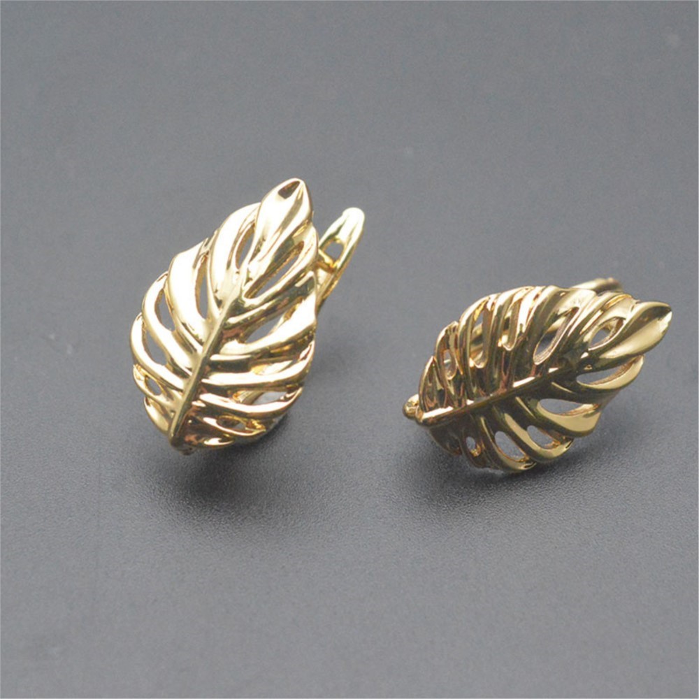1/2Pcs 18K Gold Plated Brass L - Hoop Earrings recension och pris