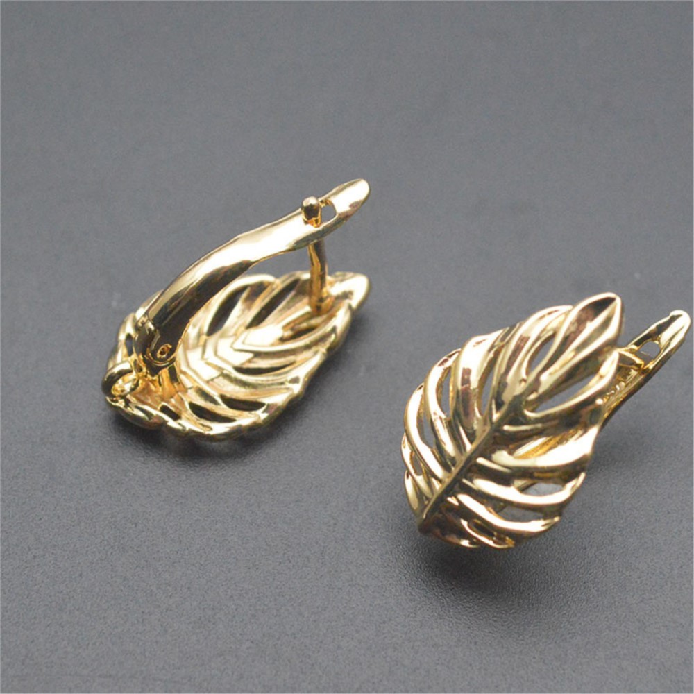 1/2Pcs 18K Gold Plated Brass L - Hoop Earrings recension och pris