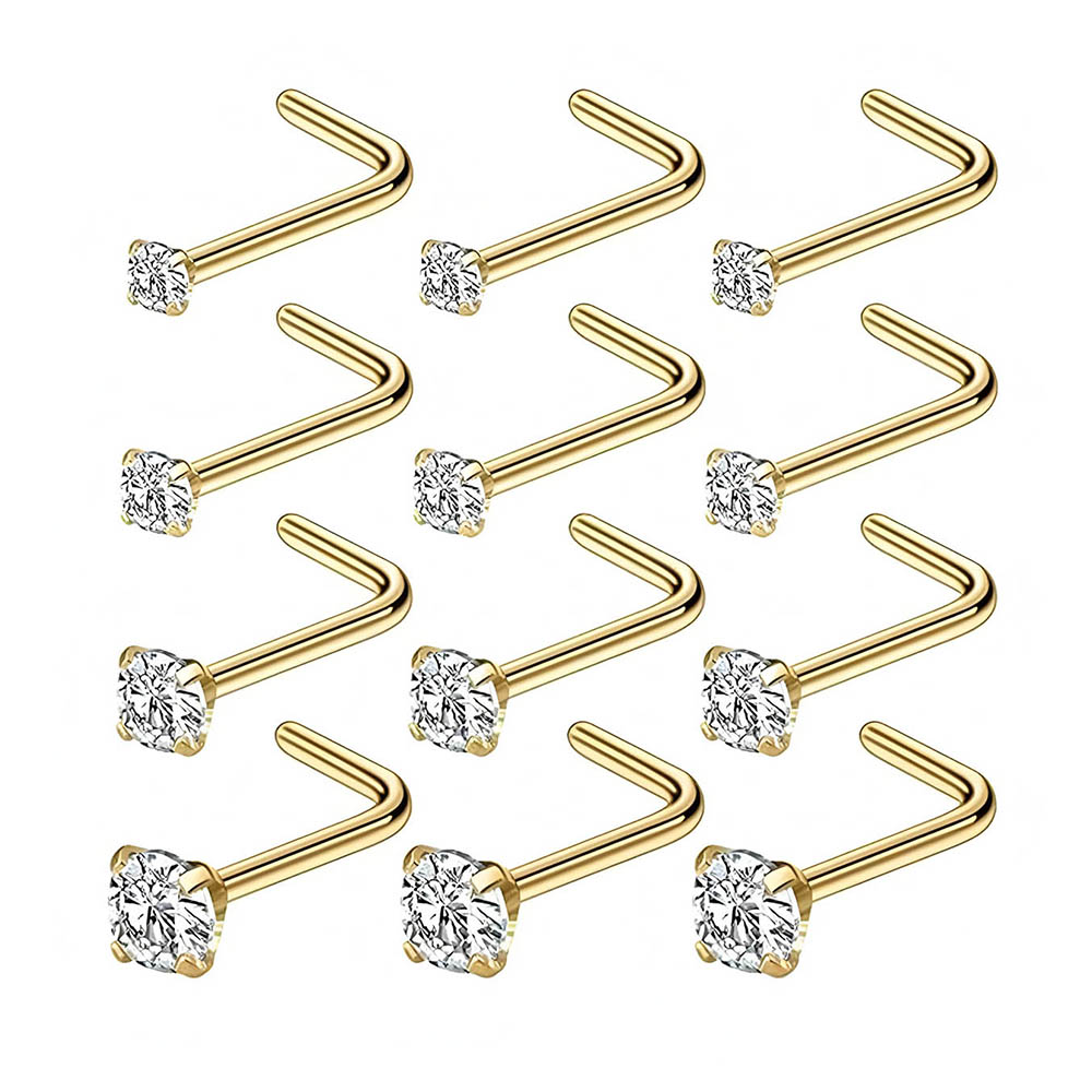 12-Piece Full Set 316L Hypoall - Diamond Stud Earrings recension och pris