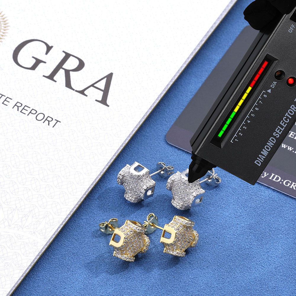 ESKEEM Fine Jewelry 12mm Iced  - Diamond Stud Earrings recension och pris