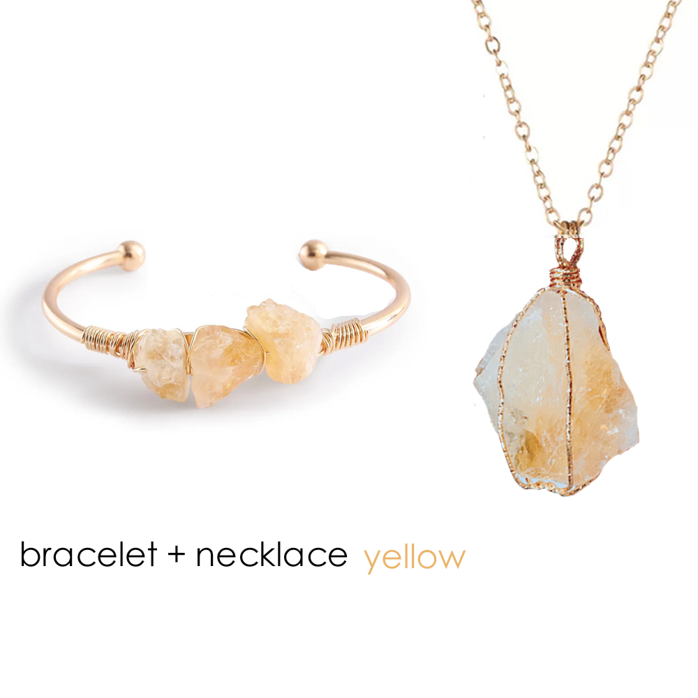 Natural Stone Open Cuff Bangle - Gemstone Bracelet Healing recension och pris